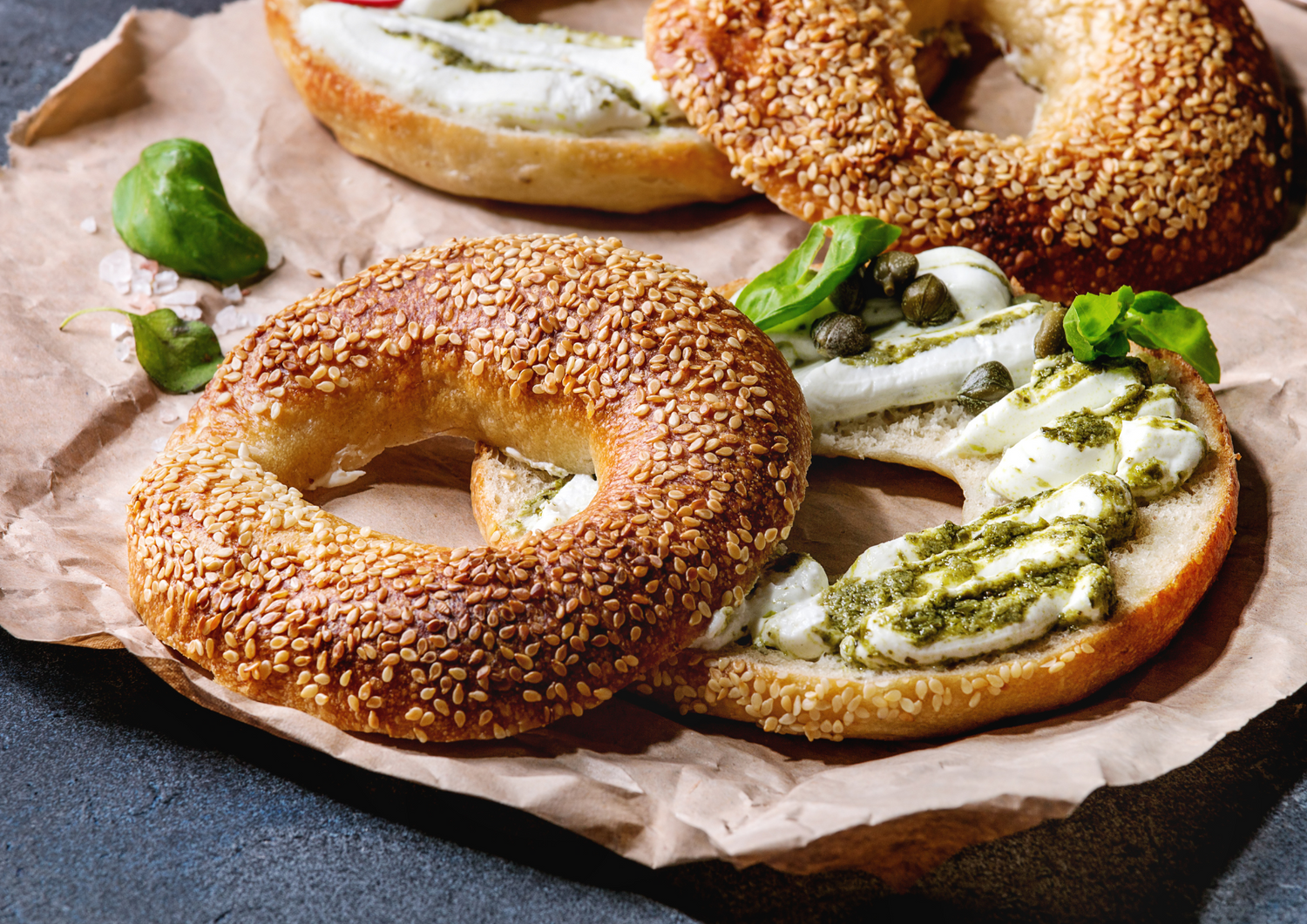 Supreme Pesto Bagel